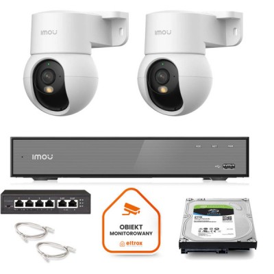 IMOU PS2M-5R1 2 kamerų 5 MP PoE komplektas su 2 TB disku