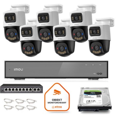 IMOU PS70FP-10M0 6 kamerų 5+5 MP PoE komplektas su 2 TB disku
