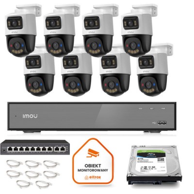 IMOU PS70FP-10M0 8 kamerų 5+5 MP PoE komplektas su 2 TB disku