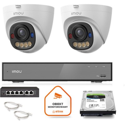 IMOU PS8D-3V0 2 kamerų 3 MP PoE komplektas su 2 TB disku