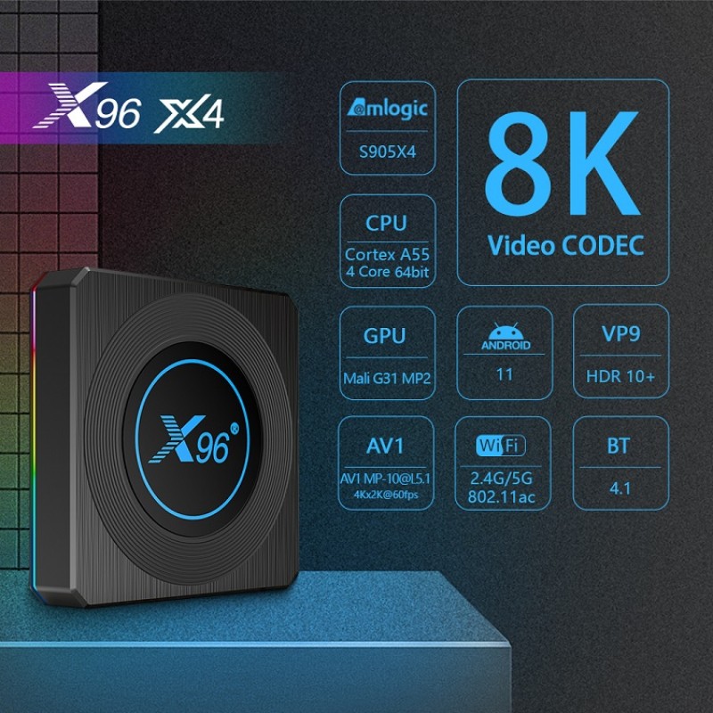 ANDROID TV BOX X96 X4 4/64GB