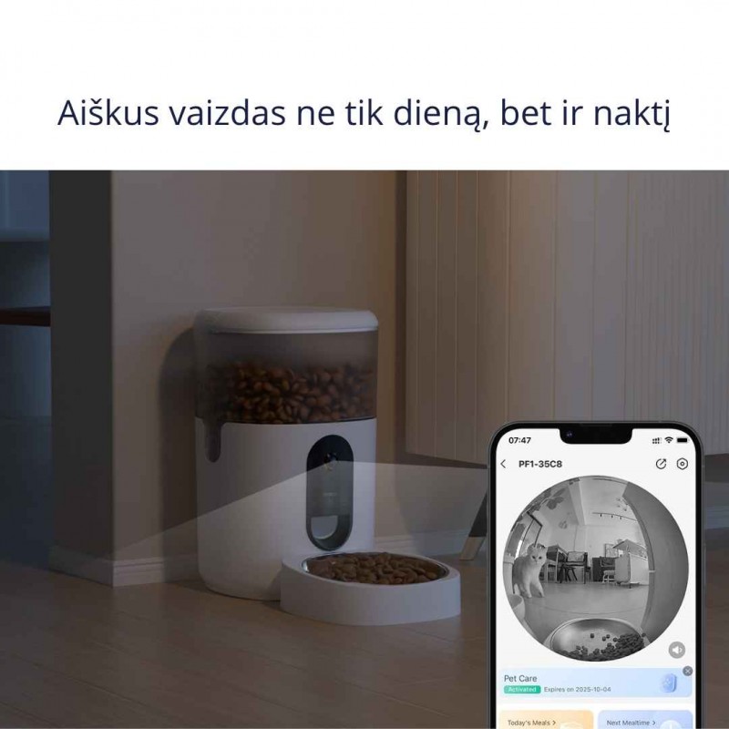 IMOU Smart Pet Feeder PF1 (PET-PF1-4LSP) – 4 l išmani automatinė šėrykla su 2.5K kamera