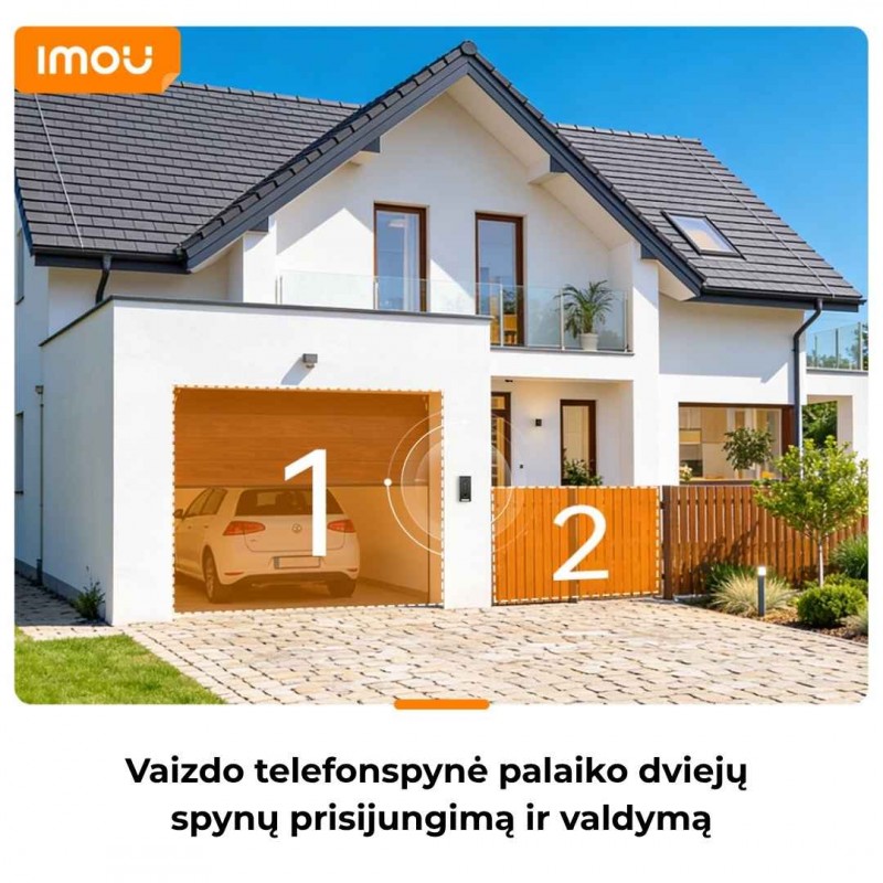 IMOU VDP7 (VO1-5M0R/WH1-7A0S) – 5MP vaizdo telefonspynė su 7" ekranu ir WiFi