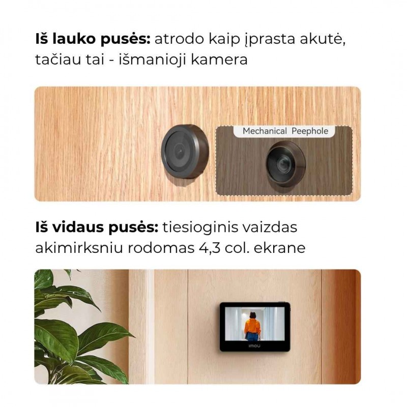IMOU VD1-5M0S – 5MP išmani durų akutė su 4,3" ekranu ir WiFi