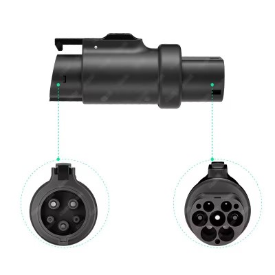 Type 2 į Type 1 elektromobilio įkrovimo adapteris, 32 A, 7,4 kW