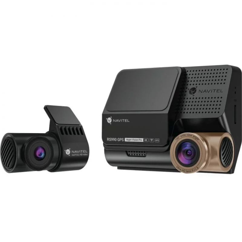 NAVITEL RS990 GPS, 4K vaizdo registratorius su Wi-Fi ir Full HD galine kamera