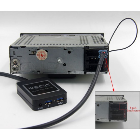 Škoda USB,SD, Bluetooth adapteris 8PIN WEFA