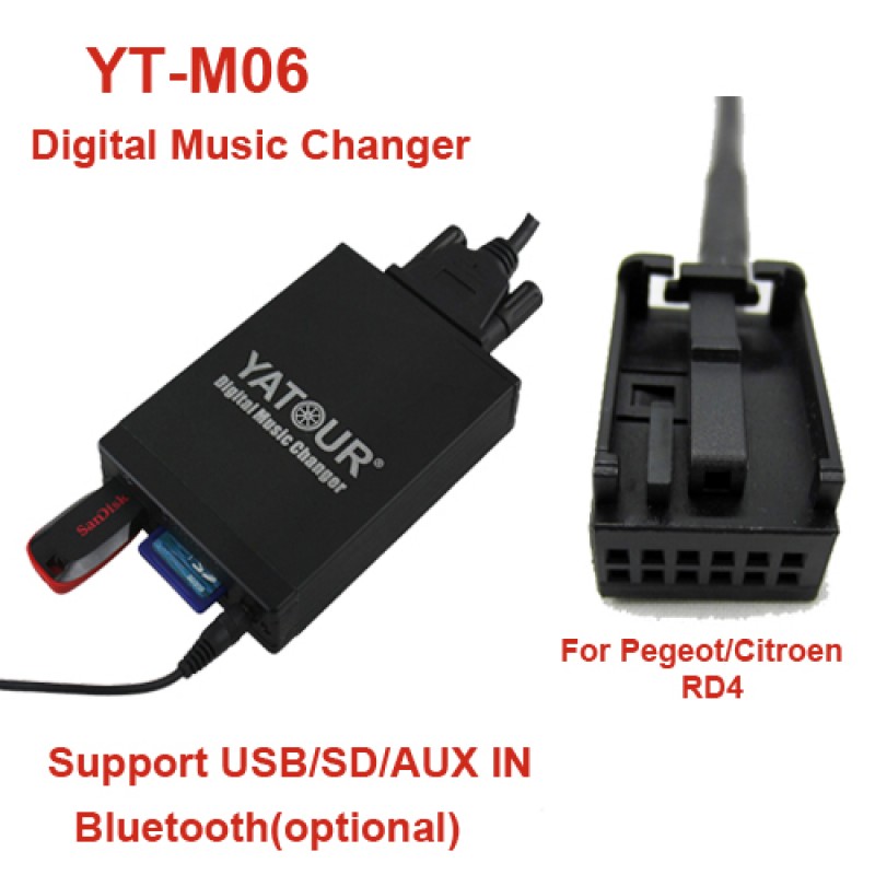 Peugeot MP3 USB/SD MP3 adapteris YATOUR RD4 Peugeot MP3 USB/SD MP3 adapteris YATOUR RD4