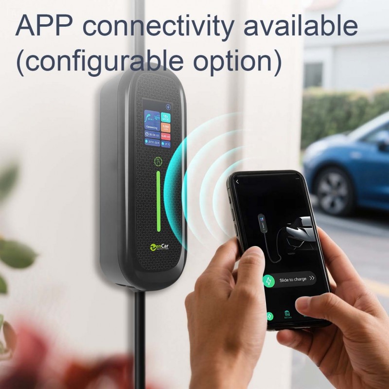 ZENCAR C30-32A, nešiojama elektromobilio įkrovimo stotelė 32A, 7kW, Type 1