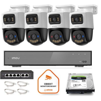 IMOU PS70FP-10M0 4 kamerų 5+5 MP PoE komplektas su 2 TB disku