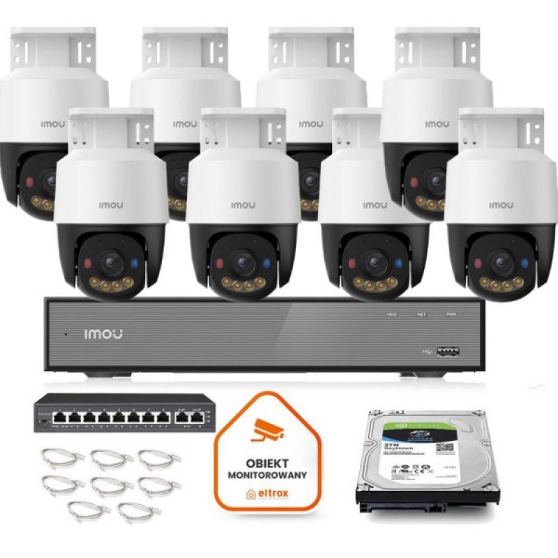 IMOU PS7FP-5M0 8 kamerų 5 MP PoE komplektas su 2 TB disku