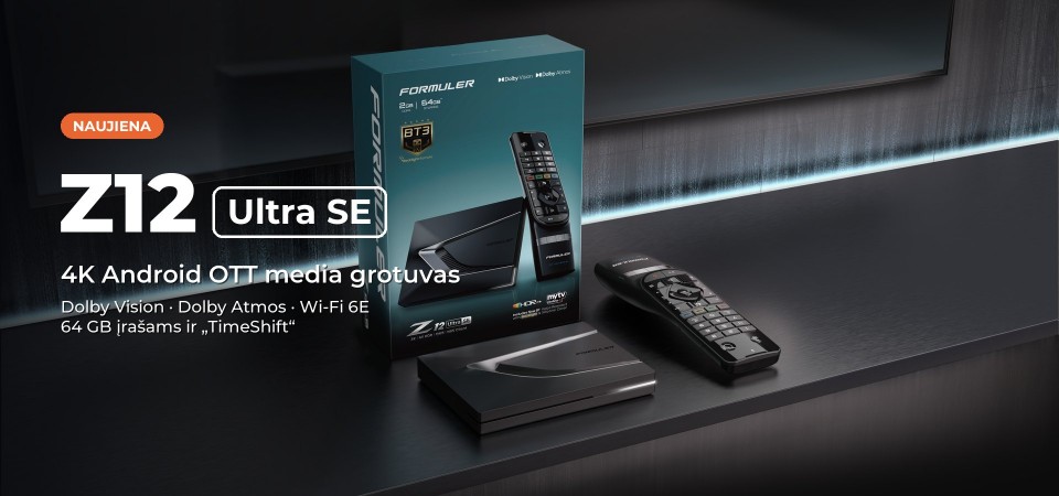 Formuler Z12 Ultra SE – naujas 4K Android OTT media grotuvas
