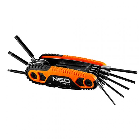 TORX raktų rinkinys: T9, T10, T15, T20, T25, T27, T30, T40 TORX raktų rinkinys: T9, T10, T15, T20, T25, T27, T30, T40