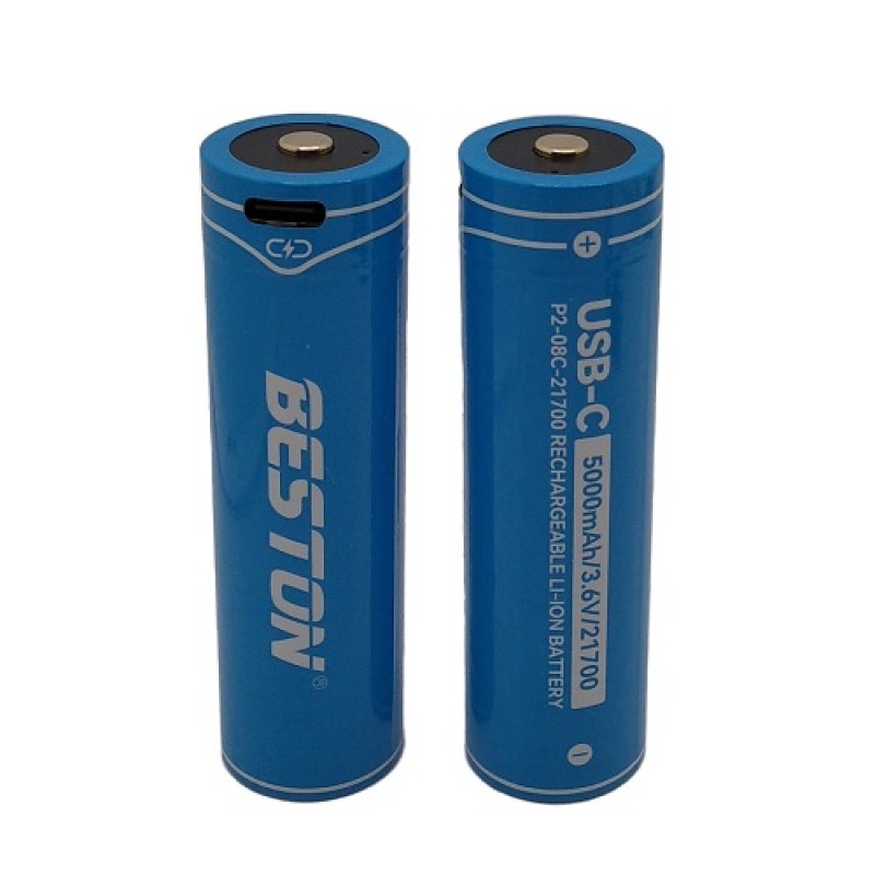 Baterija 21700 įkraunama su USB-C lizdu, 3.6V, 5000mAh, Li-Ion, 2vnt. Baterija 21700 įkraunama su USB-C lizdu, 3.6V, 5000mAh, Li-Ion, 2vnt.