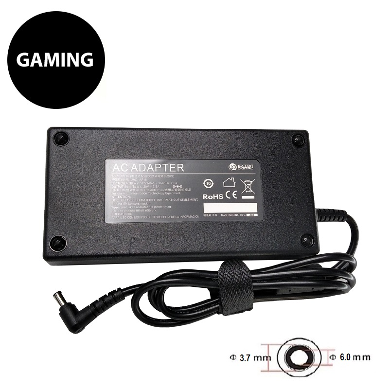 Nešiojamo kompiuterio įkroviklis ASUS 150W: 20V, 7.5A Nešiojamo kompiuterio įkroviklis ASUS 150W: 20V, 7.5A