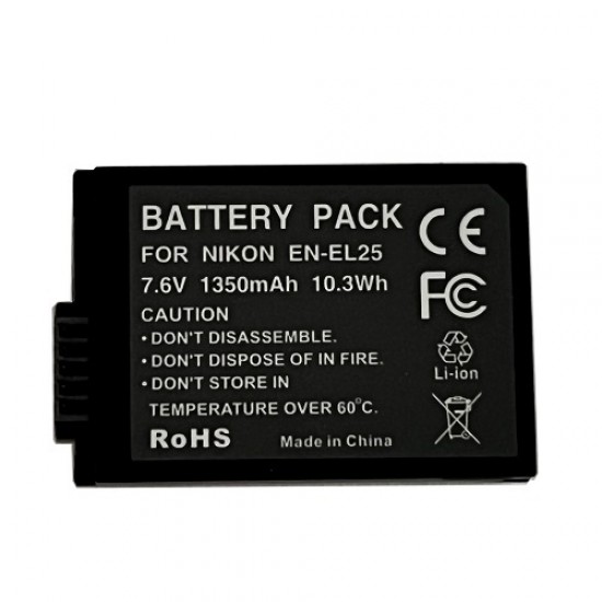 NIKON EN-EL25 baterija, 1350mAh NIKON EN-EL25 baterija, 1350mAh