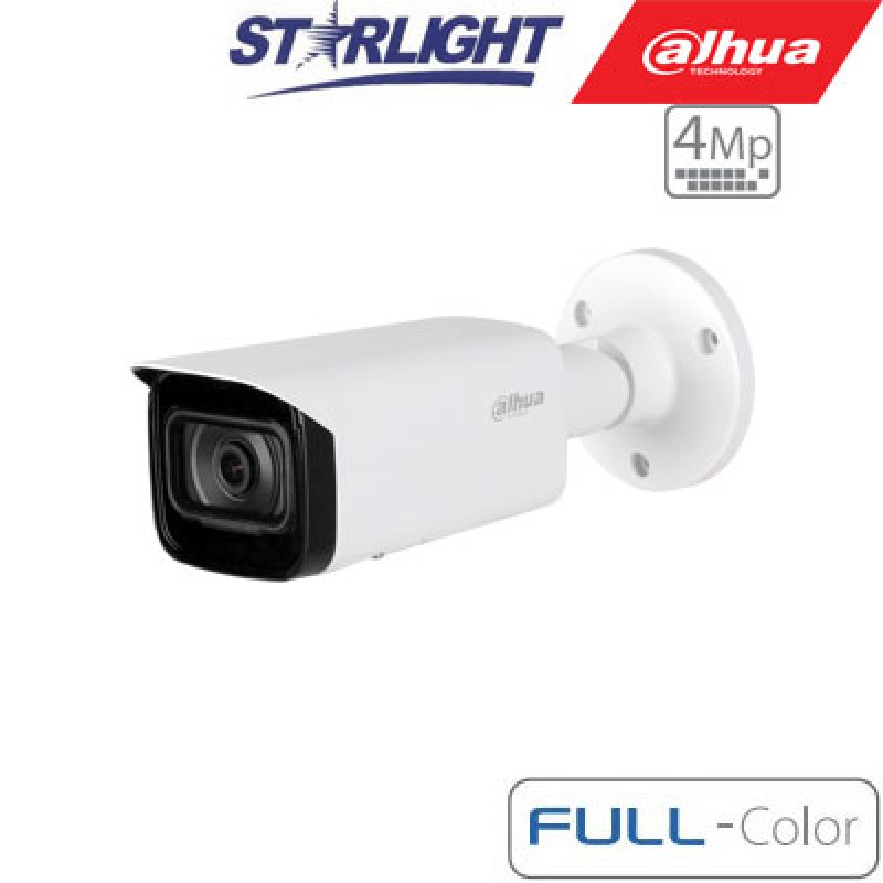IP kam.cilindr. 4MP FULL-COLOR STARLIGHT AI,1/1.8” 3.6mm.93° F1.0, 25fps, WDR, IVS, IP67, ePoE