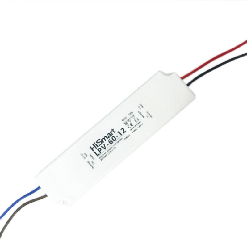 Maitinimo šaltinis 12V, 5A, 60W, IP67 Maitinimo šaltinis 12V, 5A, 60W, IP67