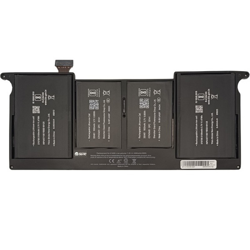 Nešiojamo kompiuterio baterija skirta A1406, A1495, 4900mAh, Premium