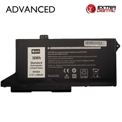 Nešiojamo kompiuterio baterija DELL WY9DX, 3200mAh, Extra Digital Advanced