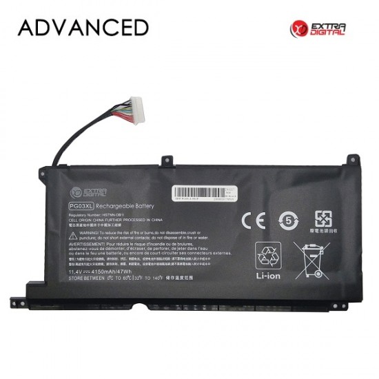 Nešiojamo kompiuterio baterija HP PG03XL, 4150mAh, Extra Digital Advanced Nešiojamo kompiuterio baterija HP PG03XL, 4150mAh, Extra Digital Advanced