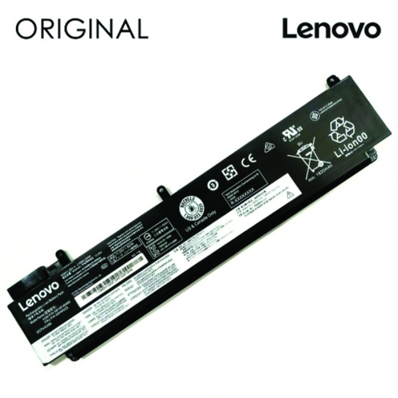 Nešiojamo kompiuterio baterija LENOVO SB10F46460 00HW022, 2090 mAh, Original Nešiojamo kompiuterio baterija LENOVO SB10F46460 00HW022, 2090 mAh, Original