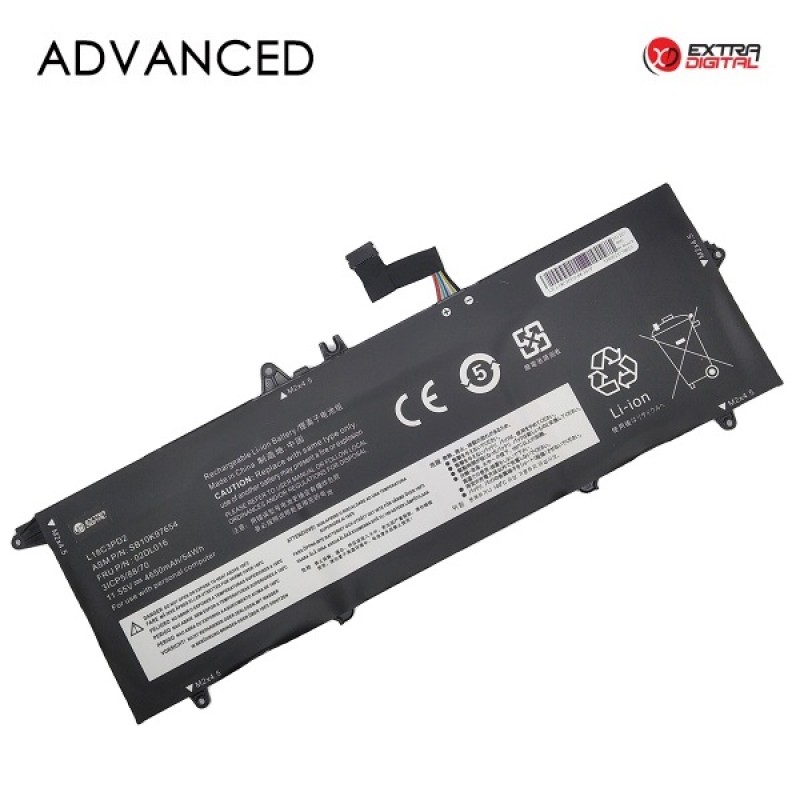 Nešiojamo kompiuterio baterija LENOVO L18C3PD2, 4650mAh, Extra Digital Advanced Nešiojamo kompiuterio baterija LENOVO L18C3PD2, 4650mAh, Extra Digital Advanced
