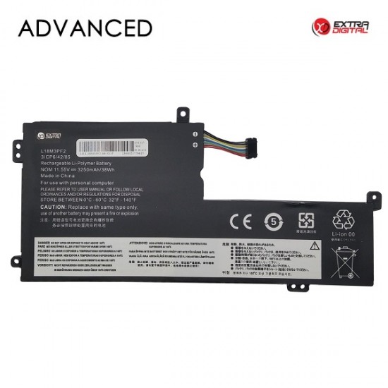Nešiojamo kompiuterio baterija LENOVO L18M3PF2, 3250mAh, Extra Digital Advanced Nešiojamo kompiuterio baterija LENOVO L18M3PF2, 3250mAh, Extra Digital Advanced