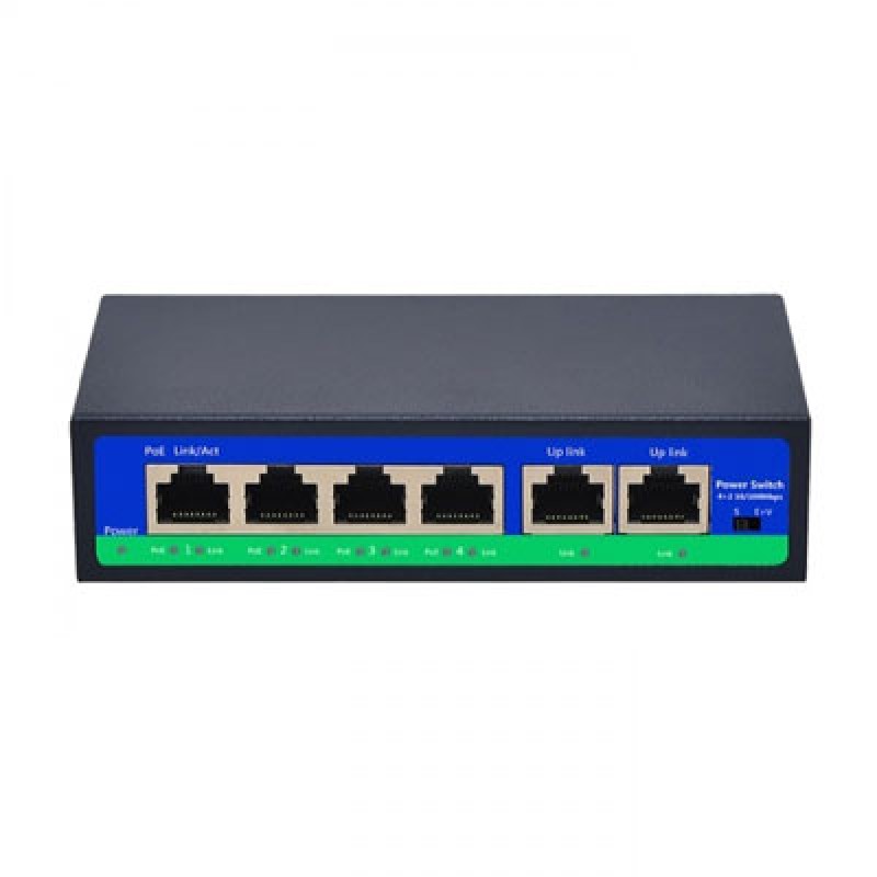 PoE šakotuvas 100Mbps 4portų+2G uplink, IEEE802.3af/at , PoE 250m., 72W(52V 1.5A) PoE šakotuvas 100Mbps 4portų+2G uplink, IEEE802.3af/at , PoE 250m., 72W(52V 1.5A)