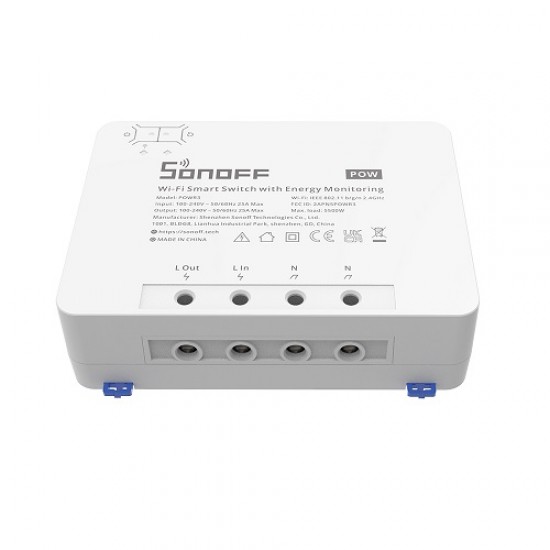 SONOFF PowR3 išmanusis 1 kanalo jungiklis Wi-Fi su elektros sąnaudų apskaita SONOFF PowR3 išmanusis 1 kanalo jungiklis Wi-Fi su elektros sąnaudų apskaita