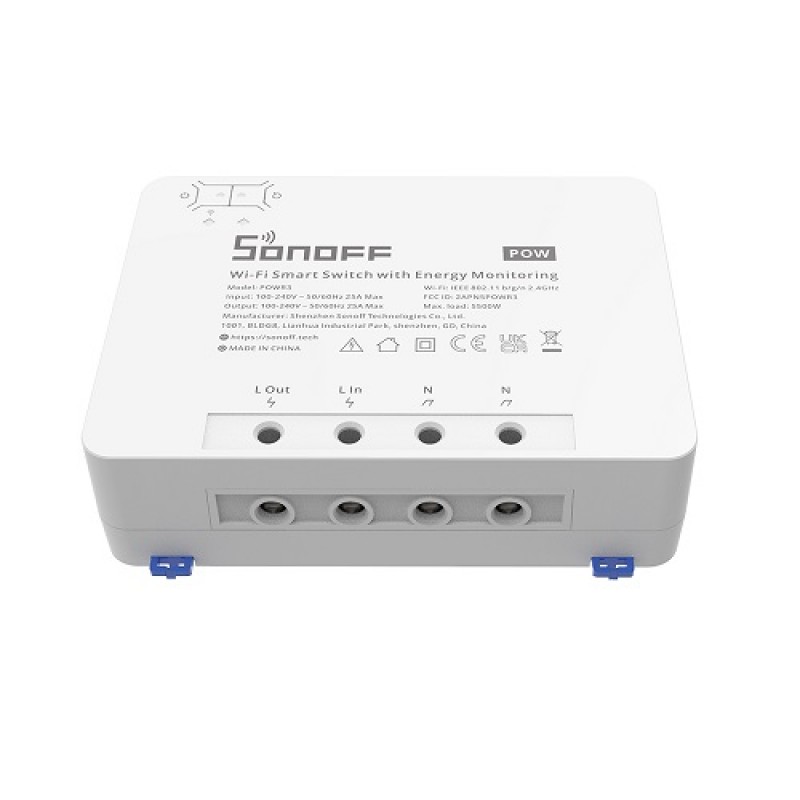SONOFF PowR3 išmanusis 1 kanalo jungiklis Wi-Fi su elektros sąnaudų apskaita SONOFF PowR3 išmanusis 1 kanalo jungiklis Wi-Fi su elektros sąnaudų apskaita