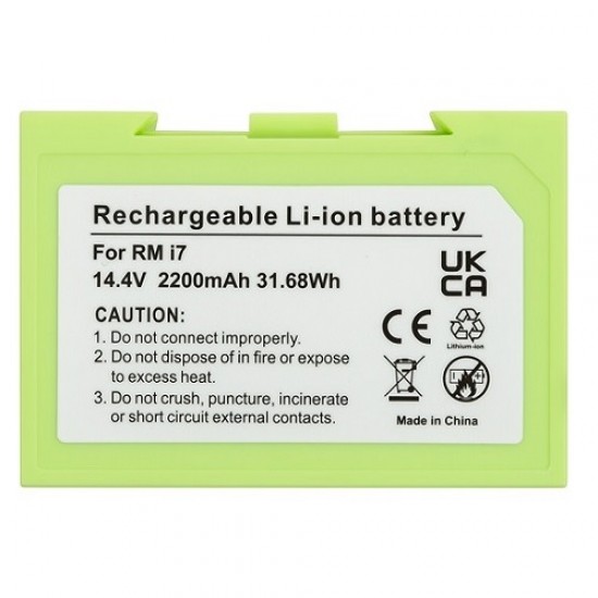 Akumuliatorius prietaisams IROBOT Roomba i7, 14.4V, 2.2Ah, Li-ion Akumuliatorius prietaisams IROBOT Roomba i7, 14.4V, 2.2Ah, Li-ion