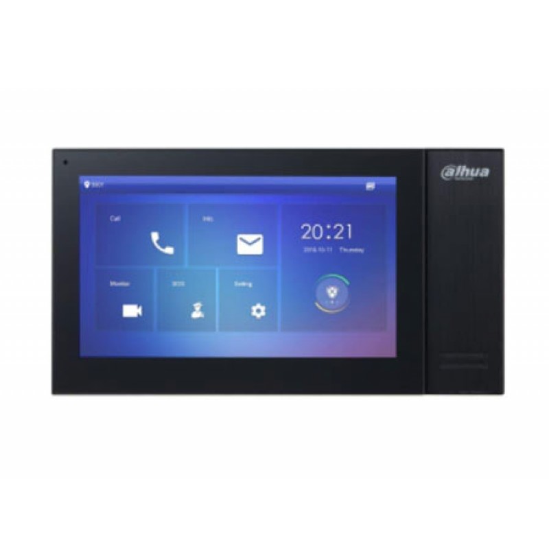 IP domofono monitorius 7 colių, PoE, veikia tik SIP protokolu, juodas IP domofono monitorius 7 colių, PoE, veikia tik SIP protokolu, juodas