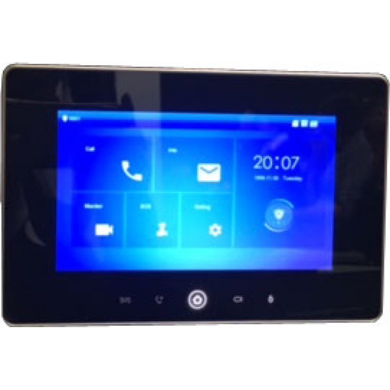 IP domofono monitorius su WIFI, 7 col. 1024x600,Micro SD kortelės prievadas,PoE(802.3af) juodas, SIP IP domofono monitorius su WIFI, 7 col. 1024x600,Micro SD kortelės prievadas,PoE(802.3af) juodas, SIP