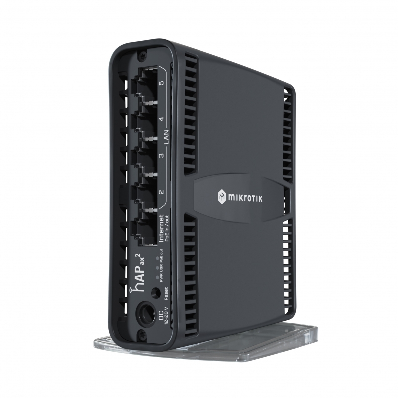 MIKROTIK WiFi 6 802.11AX Wave 2 PoE in/out Dual Band Dual Chain WiFi 6 Router hAP ax² (C52iG-5HaxD2HaxD-TC) MIKROTIK WiFi 6 802.11AX Wave 2 PoE in/out Dual Band Dual Chain WiFi 6 Router hAP ax² (C52iG-5HaxD2HaxD-TC)