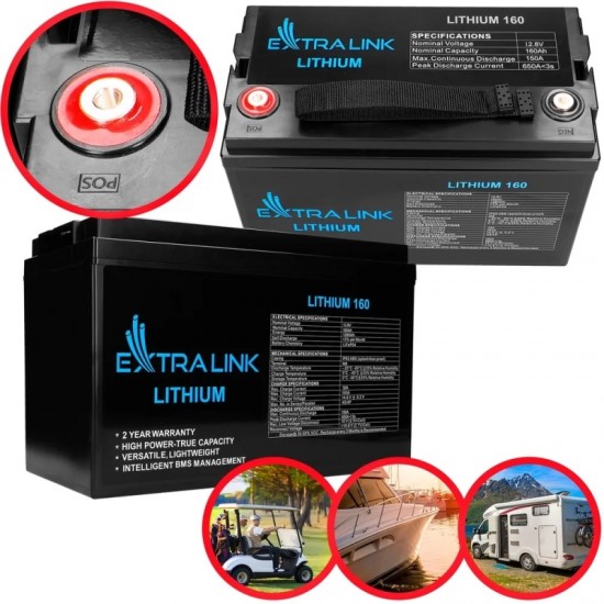 EXTRALINK LiFePO4 Battery 12.8V 160Ah EXTRALINK LiFePO4 Battery 12.8V 160Ah