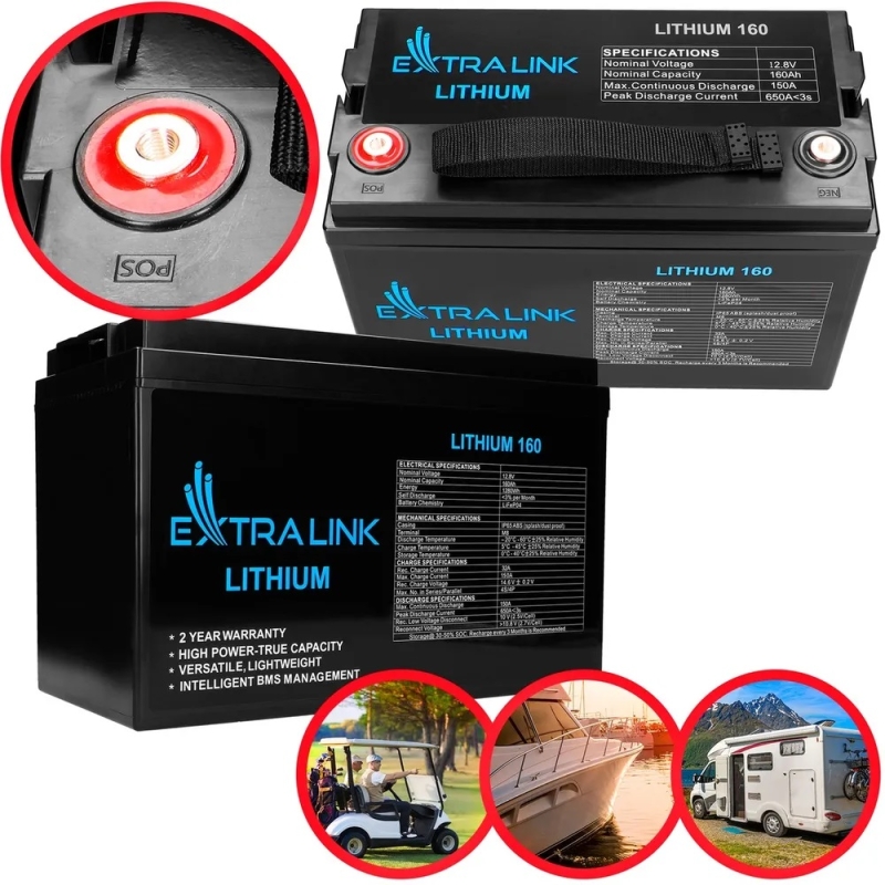 EXTRALINK LiFePO4 Battery 12.8V 160Ah