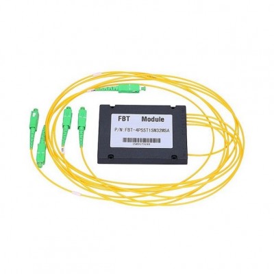 EXTRALINK 1:4 FBT COUPLER 70:10:10:10 SC/APC 2.0MM 1M ABS BOX