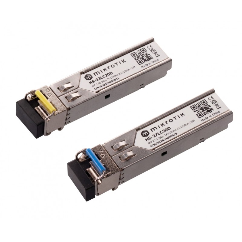 MIKROTIK Industrial-grade 1G/2.5G SFP modules kit, 20 km, single mode