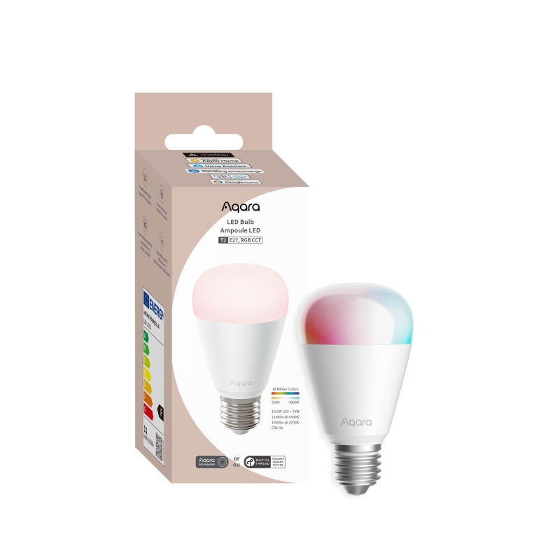 AQARA Smart Home LED Bulb T2 - E27, Multicolor AQARA Smart Home LED Bulb T2 - E27, Multicolor