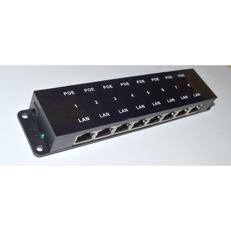 Passive PoE Injector, 8 port