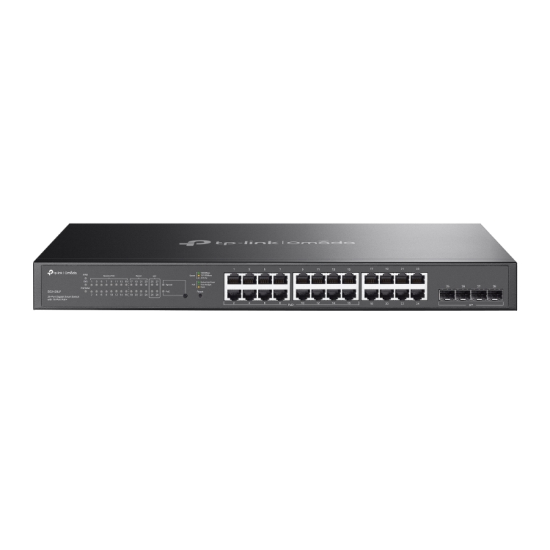 TP-LINK Omada 28-Port Gigabit Smart Switch with 16-Port PoE+ TP-LINK Omada 28-Port Gigabit Smart Switch with 16-Port PoE+