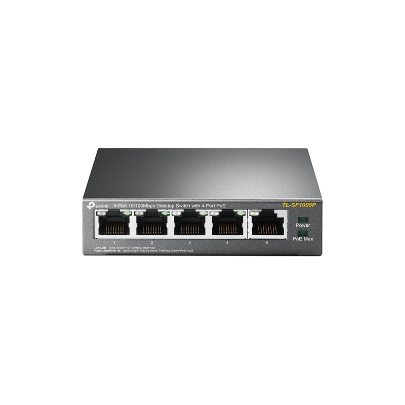TP-LINK 5-Port 10/100Mbps Desktop Switch with 4-Port PoE TP-LINK 5-Port 10/100Mbps Desktop Switch with 4-Port PoE