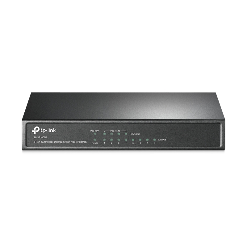 TP-LINK 8-Port 10/100Mbps Desktop Switch with 4-Port PoE TP-LINK 8-Port 10/100Mbps Desktop Switch with 4-Port PoE