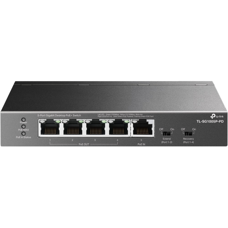 TP-LINK 5-Port Gigabit Desktop PoE+ Switch with 1-Port PoE++ In and 4-Port PoE+Out TP-LINK 5-Port Gigabit Desktop PoE+ Switch with 1-Port PoE++ In and 4-Port PoE+Out