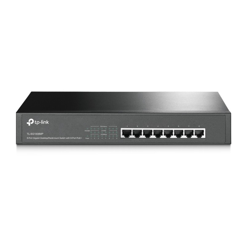 TP-LINK 8-Port Gigabit Desktop/Rackmount Switch with 8-Port PoE+ TP-LINK 8-Port Gigabit Desktop/Rackmount Switch with 8-Port PoE+