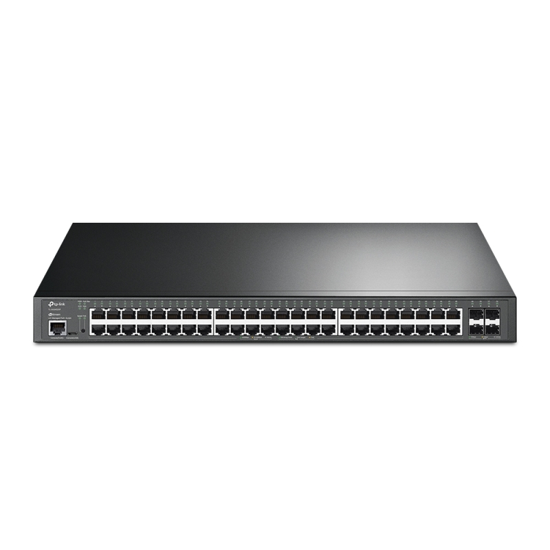TP-LINK JetStream 48-Port Gigabit and 4-Port 10GE SFP+ L2+ Managed Switch with 48-Port PoE+ TP-LINK JetStream 48-Port Gigabit and 4-Port 10GE SFP+ L2+ Managed Switch with 48-Port PoE+