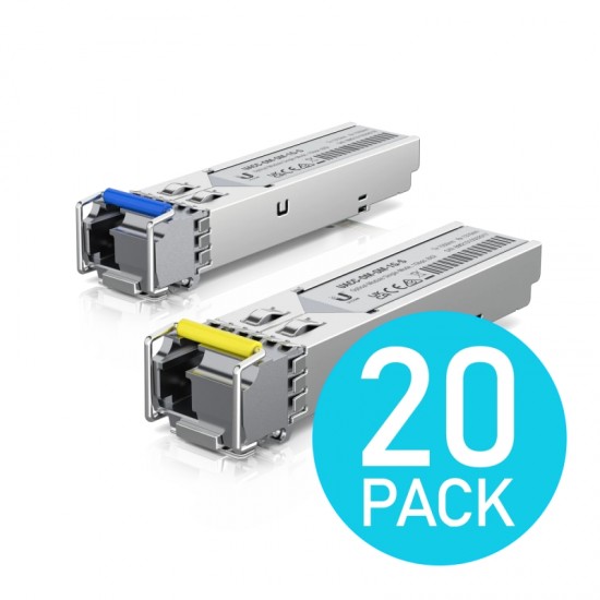 UBIQUITI Single-mode, simplex, fiber transceiver module, 20-pack UBIQUITI Single-mode, simplex, fiber transceiver module, 20-pack